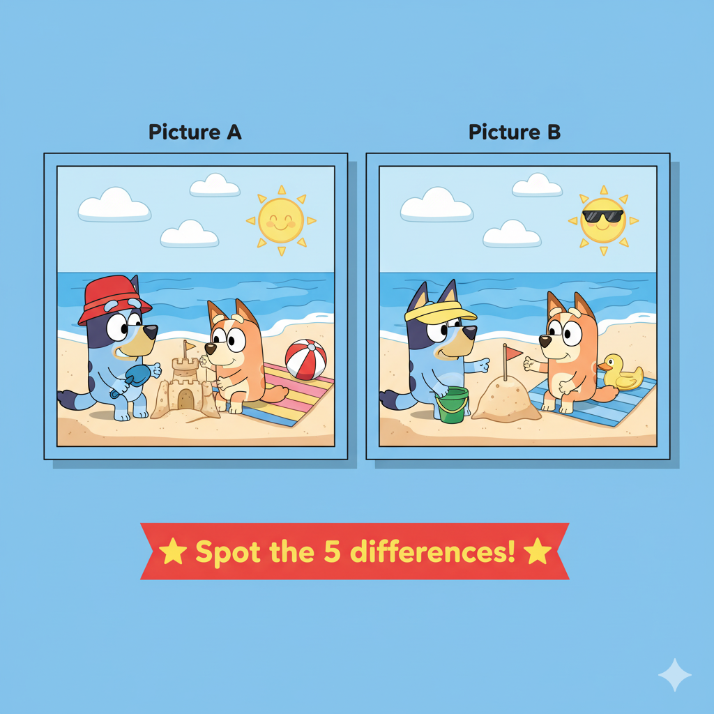 Spot the Difference: Bluey Edition