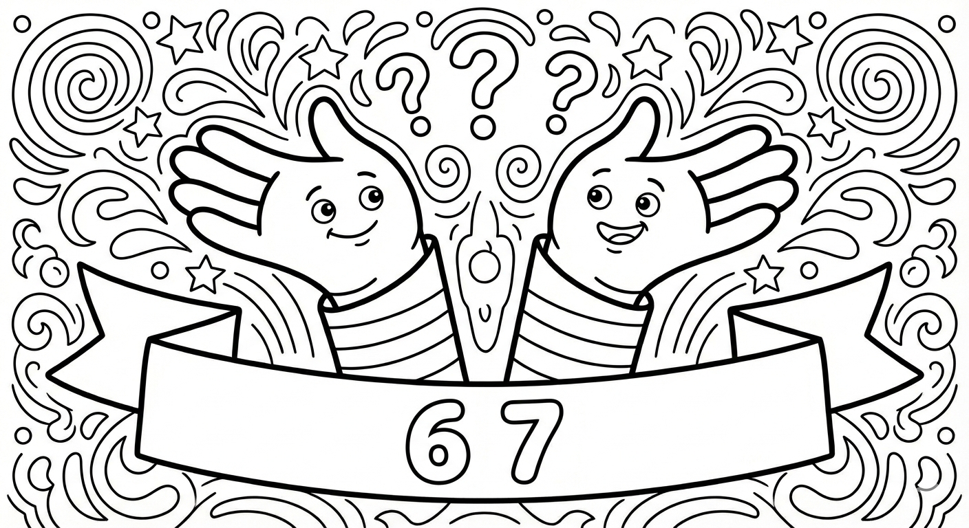 Free 6-7 Meme Coloring Pages for Kids